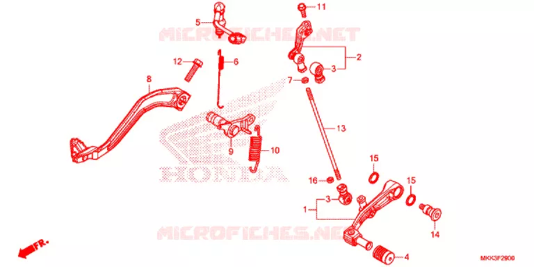 PEDALE Honda MOTO 1000 AFRICA-TWIN 2018  CRF1000D2J