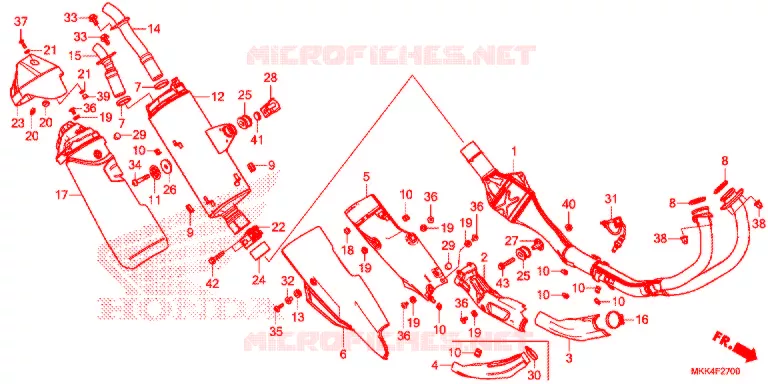 SILENCIEUX D'ECHAPPEMENT Honda MOTO 1000 AFRICA-TWIN 2018  CRF1000AJ