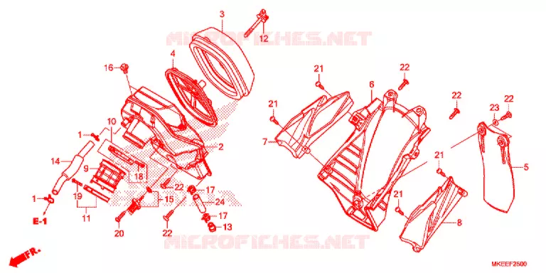 FILTRE A AIR Honda MOTO 450 CRF 2019  CRF450RK