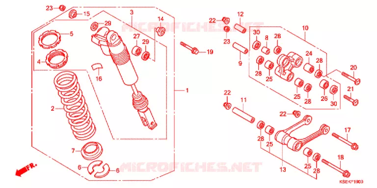 AMORTISSEUR ARRIERE Honda MOTO 150 CRF 2021  CRF150RBJ