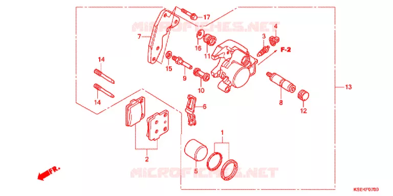 ETRIER DE FREIN AVANT Honda MOTO 150 CRF 2021  CRF150RBJ