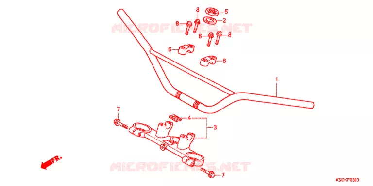 GUIDON - TE DE FOURCHE Honda MOTO 150 CRF 2018  CRF150RBJ