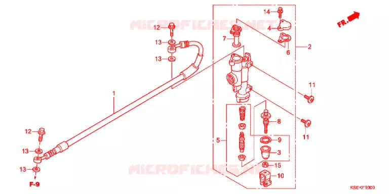 MAITRE-CYLINDRE DE FREIN ARRIERE Honda MOTO 150 CRF 2018  CRF150RBJ