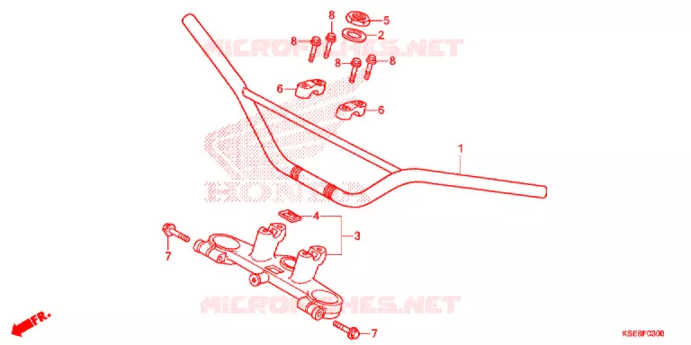 GUIDON - TE DE FOURCHE Honda MOTO 150 CRF 2018  CRF150RJ