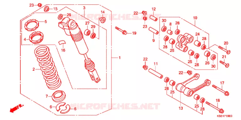 AMORTISSEUR ARRIERE Honda MOTO 150 CRF 2019  CRF150RJ