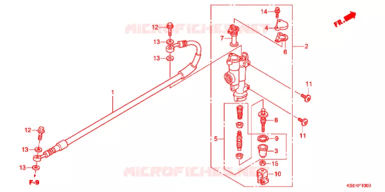 MAITRE-CYLINDRE DE FREIN ARRIERE Honda MOTO 150 CRF 2020  CRF150RJ