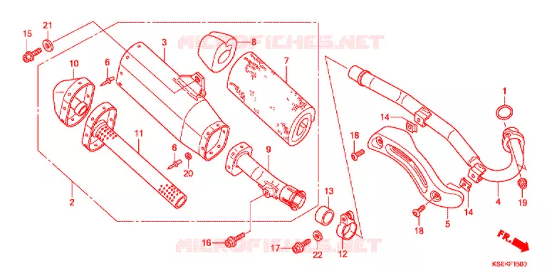 SILENCIEUX D'ECHAPPEMENT Honda MOTO 150 CRF 2018  CRF150RJ