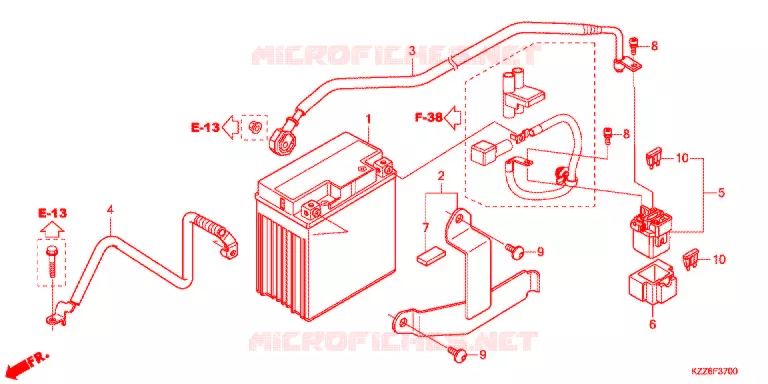 BATTERIE Honda MOTO 250 CRF 2018  CRF250RLJ