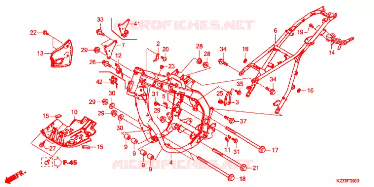 CADRE Honda MOTO 250 CRF 2018  CRF250RLJ
