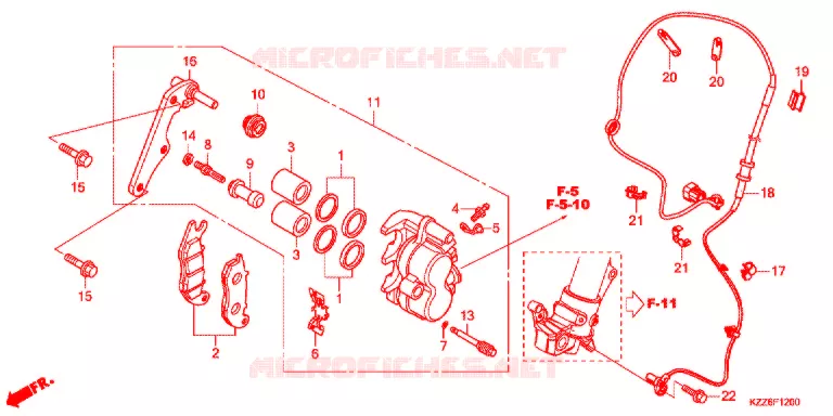 ETRIER DE FREIN AVANT Honda MOTO 250 CRF 2018  CRF250RLJ