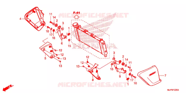 OUIES DE RADIATEUR Honda MOTO 700 CTX 2019  CTX700DJ