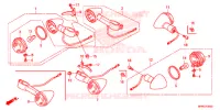 CLIGNOTANT pour Honda VT 1300 C FURY ABS RED de 2018