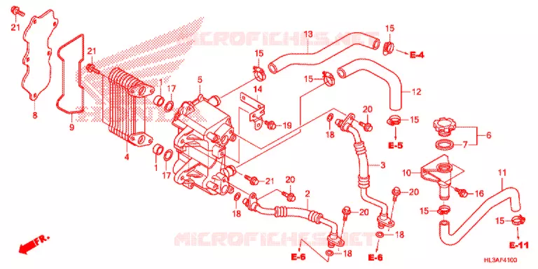 RADIATEUR D'HUILE Honda ATV 700 PIONEER 2018  SXS700M4DJ