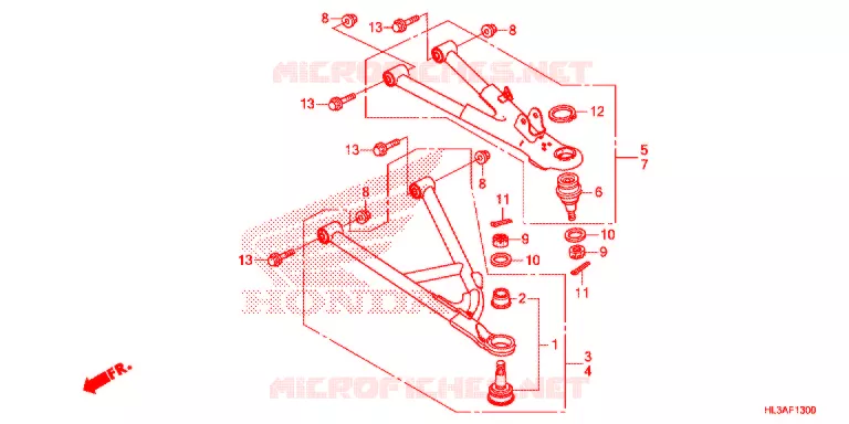 TRIANGLES AVANT Honda ATV 700 PIONEER 2018  SXS700M4DJ