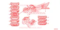AUTOCOLLANTS pour Honda FOURTRAX 420 RANCHER 2X4 BASE de 2018