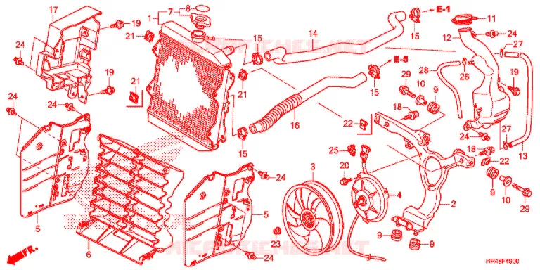 RADIATEUR Honda ATV 500 FOURTRAX 2019  TRX500FM2K