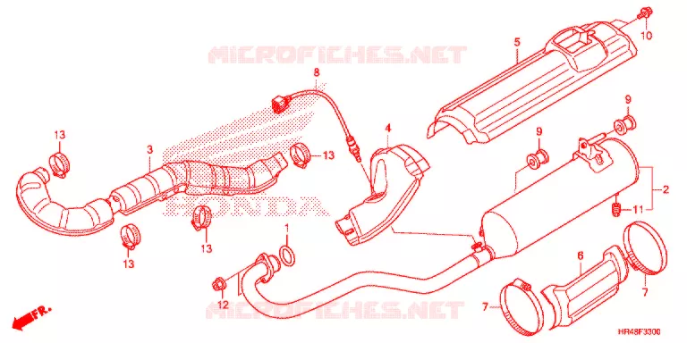 SILENCIEUX D'ECHAPPEMENT Honda ATV 500 FOURTRAX 2019  TRX500FM2K
