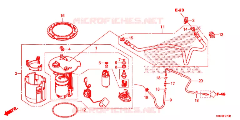 POMPE A ESSENCE Honda ATV 500 FOURTRAX 2019  TRX500FM2K