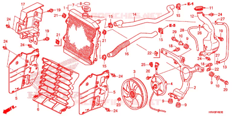 RADIATEUR Honda ATV 500 FOURTRAX 2018  TRX500FM2J