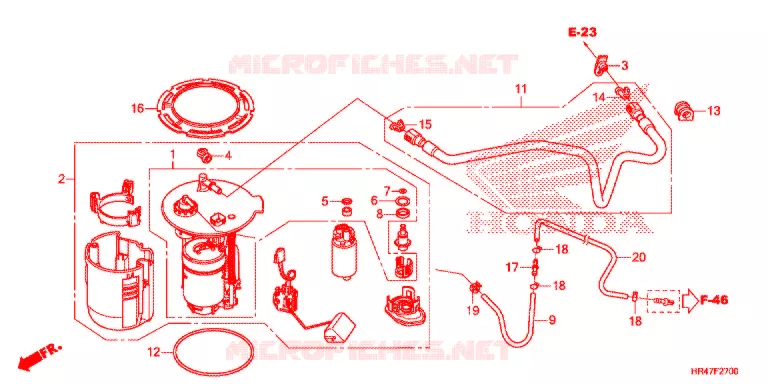 POMPE A ESSENCE Honda ATV 500 FOURTRAX 2018  TRX500FE1J