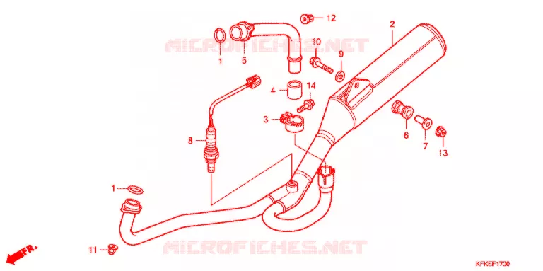 SILENCIEUX D'ECHAPPEMENT Honda MOTO 250 VTR 2009  VTR2509