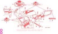 AUTOCOLLANTS (4) pour Honda NS1 50 ROTHMANS de 1994