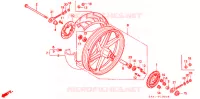 ROUE ARRIERE pour Honda NS1 50 ROTHMANS de 1994