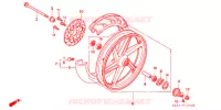 ROUE AVANT pour Honda NS1 50 ROTHMANS de 1994