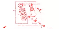 AMORTISSEUR ARRIERE pour Honda NS1 50 BLACK de 1995