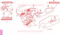 AUTOCOLLANTS (5) pour Honda NS1 50 BLACK de 1995