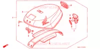COUVERCLE COFFRET BAGAGE pour Honda NS1 50 BLACK de 1995
