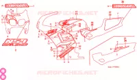 AUTOCOLLANTS (5) pour Honda NS1 50 WHITE de 1995