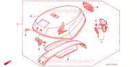 COUVERCLE COFFRET BAGAGE pour Honda NS1 50 WHITE de 1995