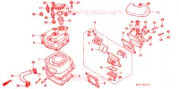 CYLINDRE   CULASSE (2) pour Honda NS1 50 WHITE de 1995