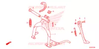 BEQUILLE pour Honda SUPER CUB 125 ABS de 2021