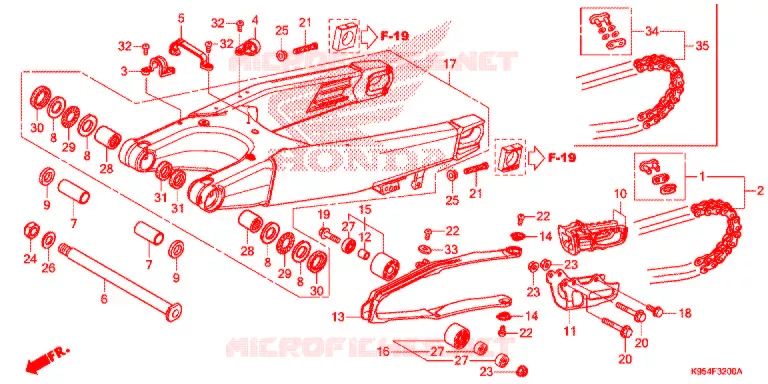 BRAS OSCILLANT Honda MOTO 250 CRF 2019  CRF250RK