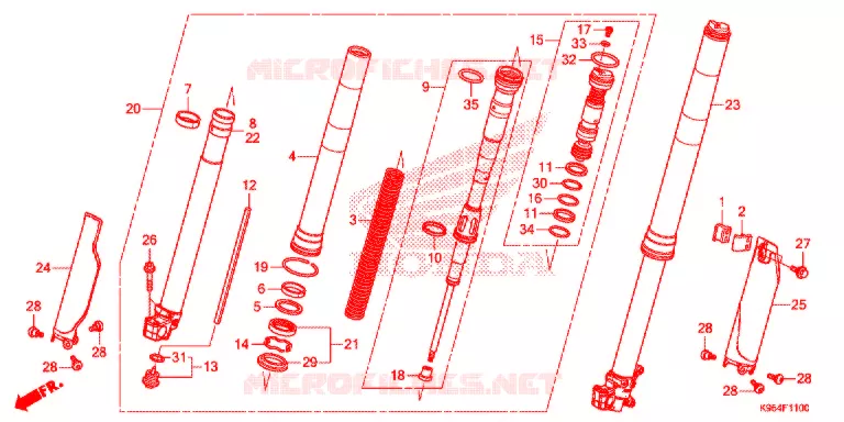 FOURCHE Honda MOTO 250 CRF 2019  CRF250RK