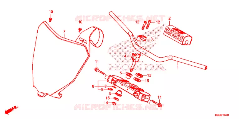 GUIDON - TE DE FOURCHE ('19) Honda MOTO 250 CRF 2019  CRF250RK