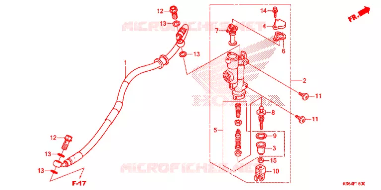 MAITRE CYLINDRE DE FREIN ARRIERE Honda MOTO 250 CRF 2019  CRF250RK