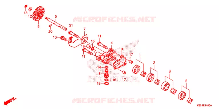POMPE A HUILE Honda MOTO 250 CRF 2019  CRF250RK