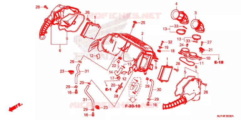 FILTRE A AIR Honda MOTO 1000 AFRICA-TWIN 2017  CRF1000DH