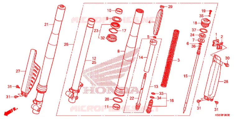 FOURCHE Honda MOTO 150 CRF 2019  CRF150RBK
