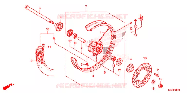 ROUE AVANT Honda MOTO 150 CRF 2019  CRF150RBK