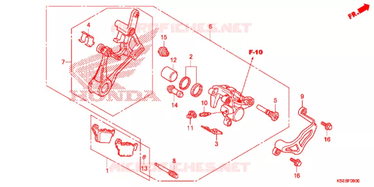 ETRIER DE FREIN ARRIERE Honda MOTO 150 CRF 2019  CRF150RBK