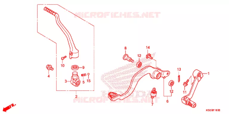 PEDALE - KICK Honda MOTO 150 CRF 2019  CRF150RBK