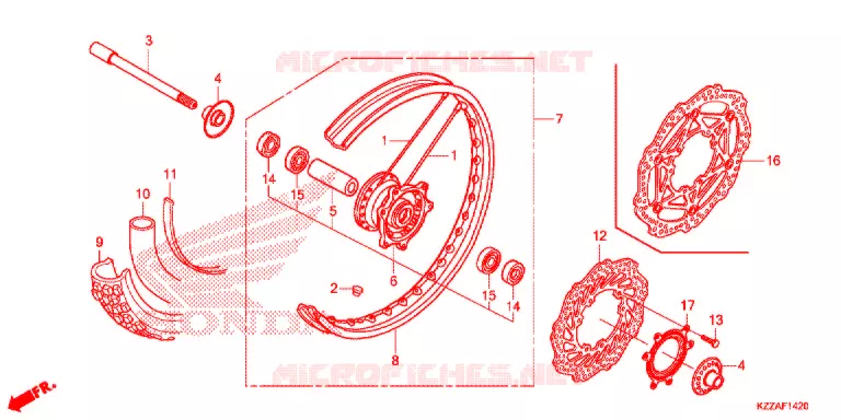 ROUE AVANT Honda MOTO 250 CRF 2018  CRF250RLJ
