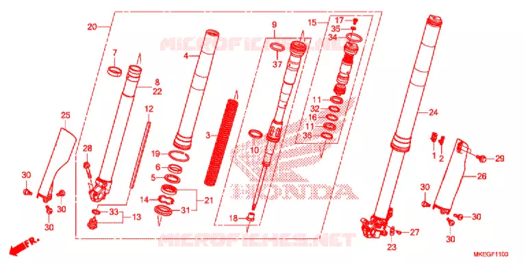 FOURCHE Honda MOTO 450 CRF 2019  CRF450LK