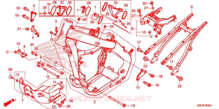 CADRE Honda MOTO 250 CRF 2019  CRF250RK
