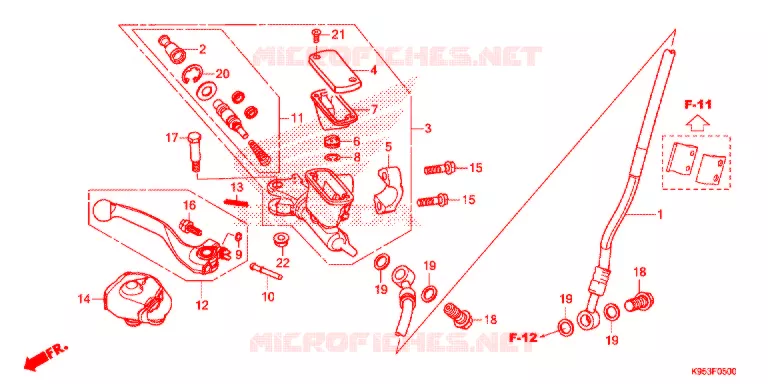 MAITRE CYLINDRE DE FREIN AVANT Honda MOTO 250 CRF 2020  CRF250RK