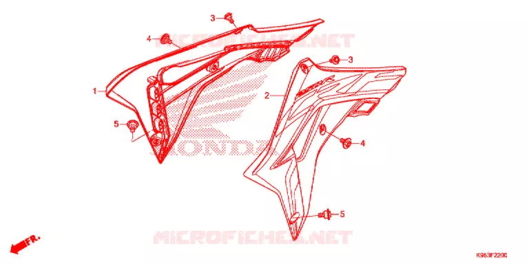 OUIES DE RADIATEUR (CRF250R) Honda MOTO 250 CRF 2020  CRF250RK